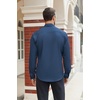 image:imageCOOFANDY Mens Stretch Dress Shirts Long Sleeve Button Down Shirt Regular Fit Formal Business ShirtsNavy