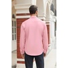 image:imageCOOFANDY Mens Stretch Dress Shirts Long Sleeve Button Down Shirt Regular Fit Formal Business ShirtsPink