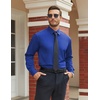 image:imageCOOFANDY Mens Stretch Dress Shirts Long Sleeve Button Down Shirt Regular Fit Formal Business ShirtsRoyal Azure Blue