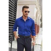 image:imageCOOFANDY Mens Stretch Dress Shirts Long Sleeve Button Down Shirt Regular Fit Formal Business ShirtsRoyal Azure Blue