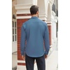 image:imageCOOFANDY Mens Stretch Dress Shirts Long Sleeve Button Down Shirt Regular Fit Formal Business ShirtsSteel Blue
