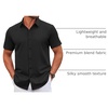 image:imageCOOFANDY Mens Stretch Dress Shirts Short Sleeve Wrinkle Free Casual Button Down ShirtsBlack