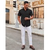 image:imageCOOFANDY Mens Stretch Dress Shirts Short Sleeve Wrinkle Free Casual Button Down ShirtsBlack