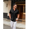 image:imageCOOFANDY Mens Stretch Dress Shirts Short Sleeve Wrinkle Free Casual Button Down ShirtsBlack