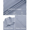 image:imageCOOFANDY Mens Stretch Dress Shirts Short Sleeve Wrinkle Free Casual Button Down ShirtsBlue Pattern