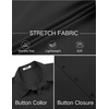 image:imageCOOFANDY Mens Stretch Dress Shirts Short Sleeve Wrinkle Free Casual Button Down ShirtsDark Grey