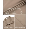 image:imageCOOFANDY Mens Stretch Dress Shirts Short Sleeve Wrinkle Free Casual Button Down ShirtsKhaki