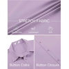 image:imageCOOFANDY Mens Stretch Dress Shirts Short Sleeve Wrinkle Free Casual Button Down ShirtsLavender