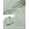 image:imageCOOFANDY Mens Stretch Dress Shirts Short Sleeve Wrinkle Free Casual Button Down ShirtsLight Green