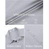 image:imageCOOFANDY Mens Stretch Dress Shirts Short Sleeve Wrinkle Free Casual Button Down ShirtsLight Grey