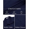 image:imageCOOFANDY Mens Stretch Dress Shirts Short Sleeve Wrinkle Free Casual Button Down ShirtsMidnight Blue