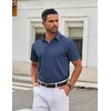 image:imageCOOFANDY Mens Stretch Dress Shirts Short Sleeve Wrinkle Free Casual Button Down ShirtsNavywhite