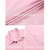 image:imageCOOFANDY Mens Stretch Dress Shirts Short Sleeve Wrinkle Free Casual Button Down ShirtsPink