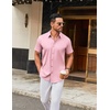 image:imageCOOFANDY Mens Stretch Dress Shirts Short Sleeve Wrinkle Free Casual Button Down ShirtsPink