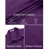image:imageCOOFANDY Mens Stretch Dress Shirts Short Sleeve Wrinkle Free Casual Button Down ShirtsPurple