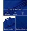 image:imageCOOFANDY Mens Stretch Dress Shirts Short Sleeve Wrinkle Free Casual Button Down ShirtsRoyal Azure