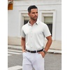 image:imageCOOFANDY Mens Stretch Dress Shirts Short Sleeve Wrinkle Free Casual Button Down ShirtsWhite