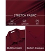 image:imageCOOFANDY Mens Stretch Dress Shirts Short Sleeve Wrinkle Free Casual Button Down ShirtsWine Red