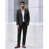 image:imageCOOFANDY Mens Suit 2 Piece Suit Classic Fit Two Button Blazer Jacket Pants Set Business Wedding Party Suits for MenBlack