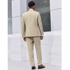 image:imageCOOFANDY Mens Suit 2 Piece Suit Classic Fit Two Button Blazer Jacket Pants Set Business Wedding Party Suits for MenLight Khaki