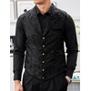 image:imageCOOFANDY Mens Suit Vest Paisley Floral Victorian Vests Gothic Steampunk Formal Waistcoat Tuxedo Vests with Notched LapelsBlack