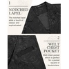 image:imageCOOFANDY Mens Suit Vest Paisley Floral Victorian Vests Gothic Steampunk Formal Waistcoat Tuxedo Vests with Notched LapelsBlack