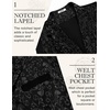 image:imageCOOFANDY Mens Suit Vest Paisley Floral Victorian Vests Gothic Steampunk Formal Waistcoat Tuxedo Vests with Notched LapelsBlack Filigree