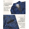 image:imageCOOFANDY Mens Suit Vest Paisley Floral Victorian Vests Gothic Steampunk Formal Waistcoat Tuxedo Vests with Notched LapelsBlue
