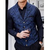 image:imageCOOFANDY Mens Suit Vest Paisley Floral Victorian Vests Gothic Steampunk Formal Waistcoat Tuxedo Vests with Notched LapelsBlue