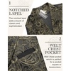 image:imageCOOFANDY Mens Suit Vest Paisley Floral Victorian Vests Gothic Steampunk Formal Waistcoat Tuxedo Vests with Notched LapelsGold  Black