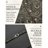 image:imageCOOFANDY Mens Suit Vest Paisley Floral Victorian Vests Gothic Steampunk Formal Waistcoat Tuxedo Vests with Notched LapelsGold  Black