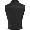 image:imageCOOFANDY Mens Suit Vest Paisley Floral Victorian Vests Gothic Steampunk Formal Waistcoat Tuxedo Vests with Notched LapelsGreen Paisley