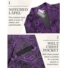 image:imageCOOFANDY Mens Suit Vest Paisley Floral Victorian Vests Gothic Steampunk Formal Waistcoat Tuxedo Vests with Notched LapelsPurple