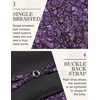image:imageCOOFANDY Mens Suit Vest Paisley Floral Victorian Vests Gothic Steampunk Formal Waistcoat Tuxedo Vests with Notched LapelsPurple Filigree