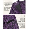 image:imageCOOFANDY Mens Suit Vest Paisley Floral Victorian Vests Gothic Steampunk Formal Waistcoat Tuxedo Vests with Notched LapelsPurple Filigree