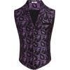 image:imageCOOFANDY Mens Suit Vest Paisley Floral Victorian Vests Gothic Steampunk Formal Waistcoat Tuxedo Vests with Notched LapelsPurple Paisley