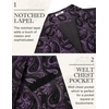 image:imageCOOFANDY Mens Suit Vest Paisley Floral Victorian Vests Gothic Steampunk Formal Waistcoat Tuxedo Vests with Notched LapelsPurple Paisley