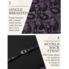 image:imageCOOFANDY Mens Suit Vest Paisley Floral Victorian Vests Gothic Steampunk Formal Waistcoat Tuxedo Vests with Notched LapelsPurple Paisley