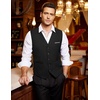 image:imageCOOFANDY Mens Suit Vest Slim Fit Business Formal Waistcoat Casual Dress VestAblack