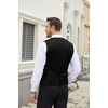 image:imageCOOFANDY Mens Suit Vest Slim Fit Business Formal Waistcoat Casual Dress VestAblack