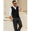 image:imageCOOFANDY Mens Suit Vest Slim Fit Business Formal Waistcoat Casual Dress VestAblack