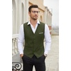 image:imageCOOFANDY Mens Suit Vest Slim Fit Business Formal Waistcoat Casual Dress VestArmy Green