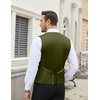 image:imageCOOFANDY Mens Suit Vest Slim Fit Business Formal Waistcoat Casual Dress VestArmy Green
