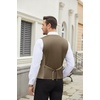 image:imageCOOFANDY Mens Suit Vest Slim Fit Business Formal Waistcoat Casual Dress VestCamel