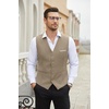 image:imageCOOFANDY Mens Suit Vest Slim Fit Business Formal Waistcoat Casual Dress VestCamel