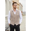 image:imageCOOFANDY Mens Suit Vest Slim Fit Business Formal Waistcoat Casual Dress VestChampagne