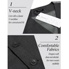 image:imageCOOFANDY Mens Suit Vest Slim Fit Business Formal Waistcoat Casual Dress VestDark Gray