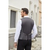 image:imageCOOFANDY Mens Suit Vest Slim Fit Business Formal Waistcoat Casual Dress VestDark Gray