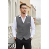 image:imageCOOFANDY Mens Suit Vest Slim Fit Business Formal Waistcoat Casual Dress VestDark Gray