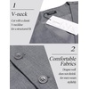image:imageCOOFANDY Mens Suit Vest Slim Fit Business Formal Waistcoat Casual Dress VestGray